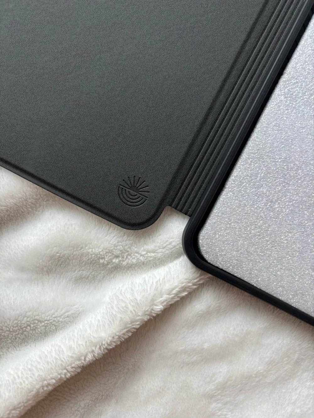 Striped Blue & Cream Tablet Cover - Slim Protective Case